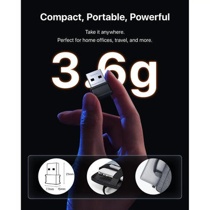 Tenda W311MI AX300 Wi-Fi 6 Nano USB Adapter | Driver-Free Wireless Adapter