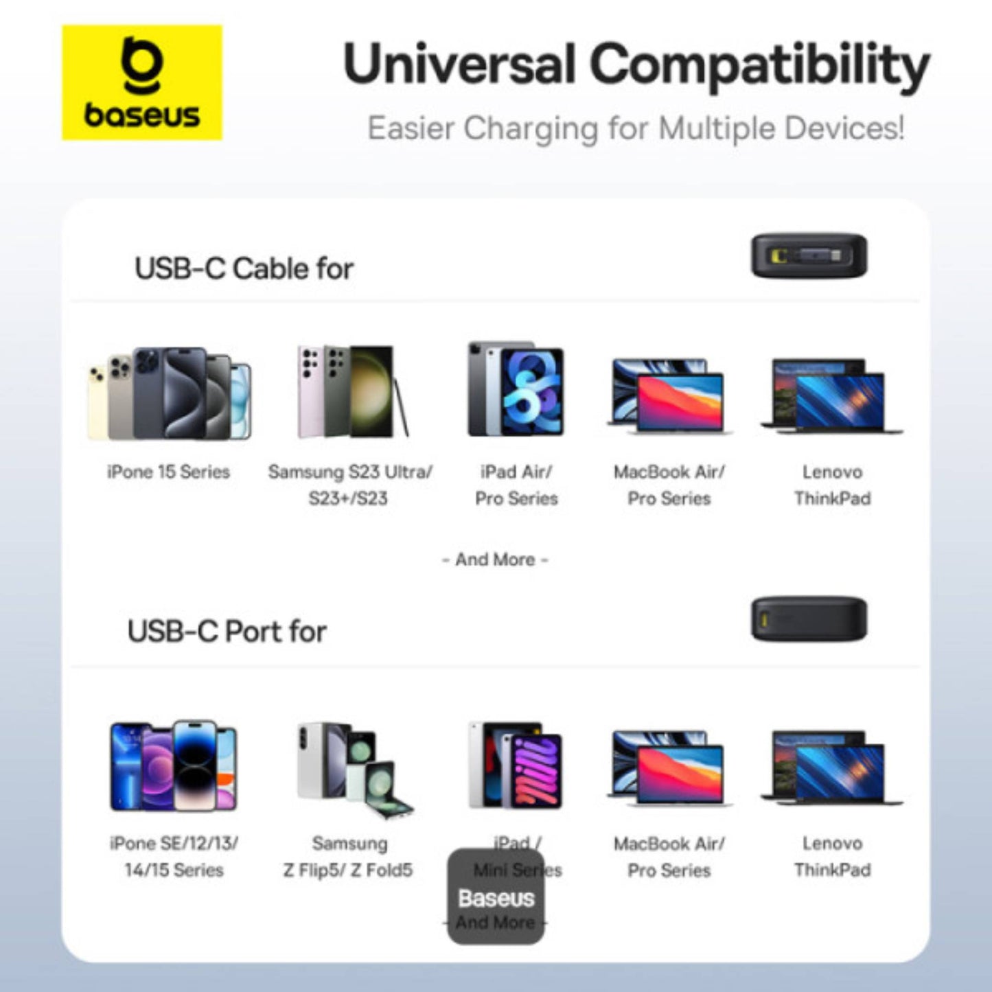 Baseus Free2Pull 20000mAh Power Bank with Built-in Retractable Type-C Cable for Laptop - 65W Fast Charging, Digital Display - Black