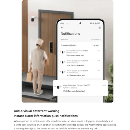Xiaomi Outdoor Camera BW500 2.5K Wireless Security Camera | Color Night Vision, IP67, 136° Wide Angle