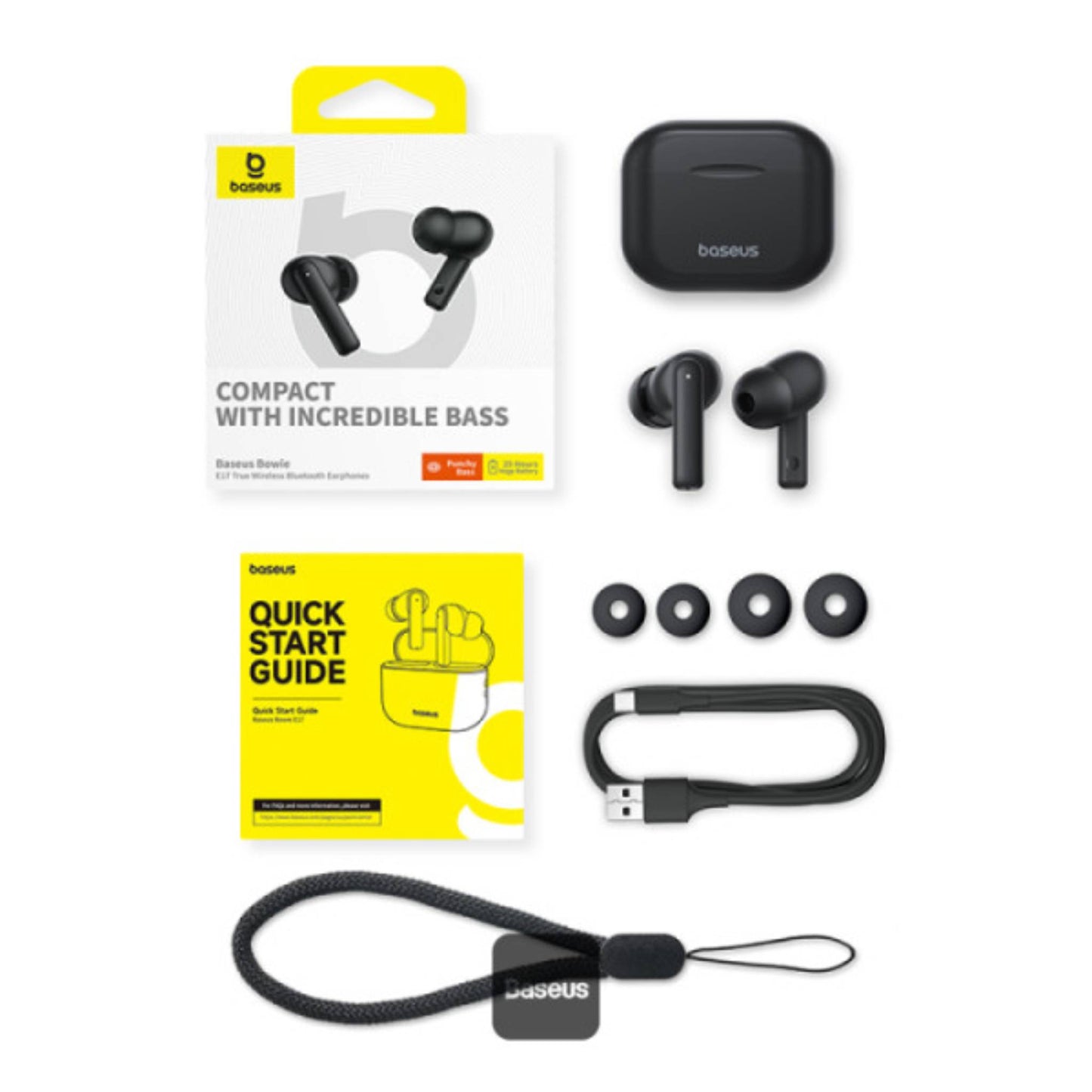 Baseus Bowie E17 True Wireless Bluetooth Earphones With Dual Mic ENC & Punchy Bass