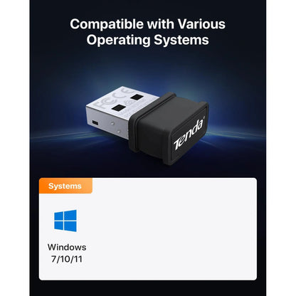 Tenda W311MI AX300 Wi-Fi 6 Nano USB Adapter | Driver-Free Wireless Adapter
