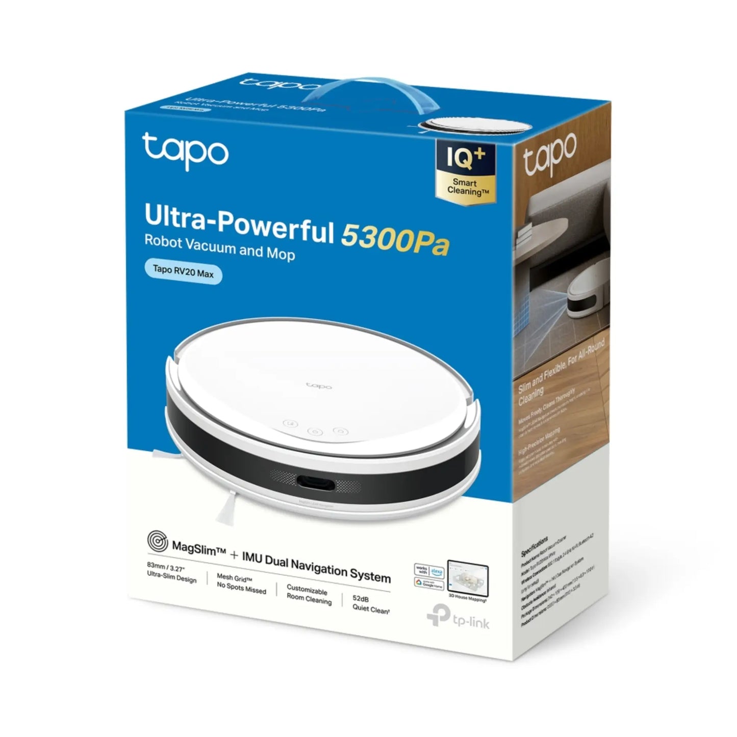 TP-Link Tapo RV20 Max Robot Vacuum & Mop | 5300Pa LiDAR Smart Cleaner