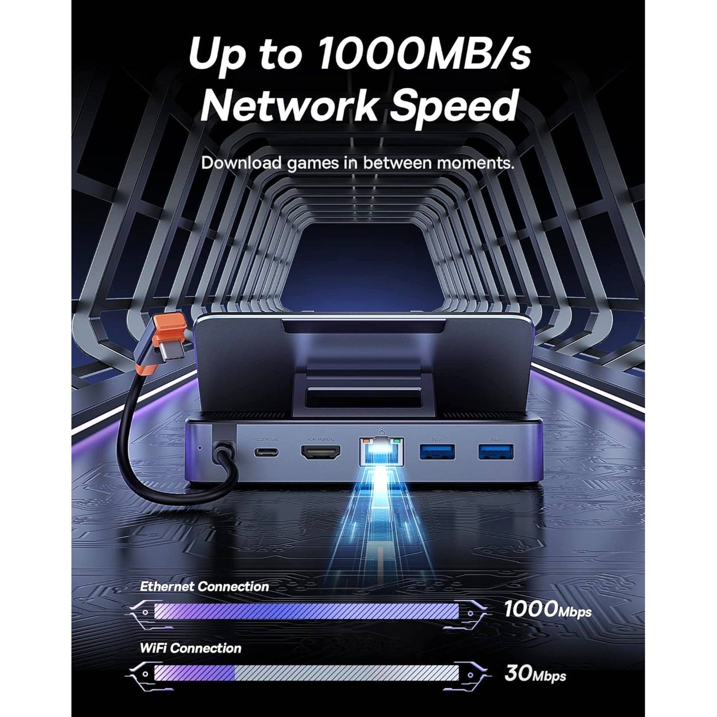 Baseus GamerX 6 Ports USB-C Steam Deck Docking Station