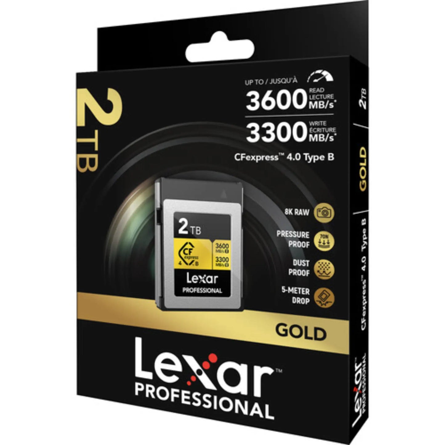 Lexar 2TB Professional GOLD CFexpress 4.0 Type B Card – 3600MB/s 8K Video