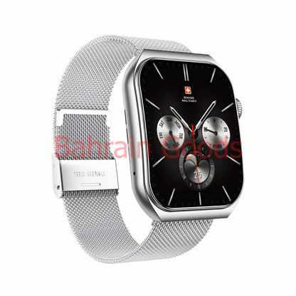 Swiss Military Smart Watch Alps 3 | Silver Stainless Steel and | Gun Metal Steel Strap Bahrain Goods