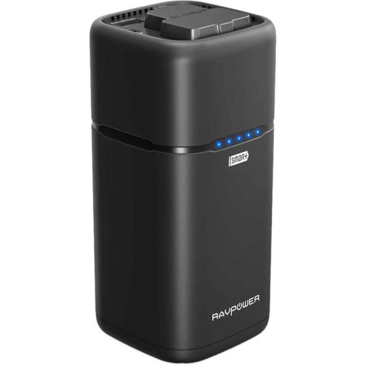 RAVPower PD Pioneer AC Portable Charger & Power Bank, 20000mAh Battery Capacity, 80W AC Output, 30W PD Output, USB-A & Type-C Ports, Black | RP-PB054