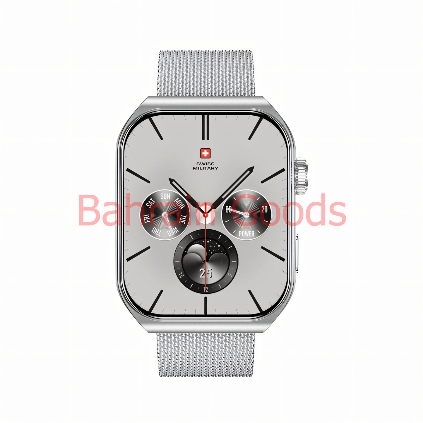 Swiss Military Smart Watch Alps 3 | Silver Stainless Steel and | Gun Metal Steel Strap Bahrain Goods