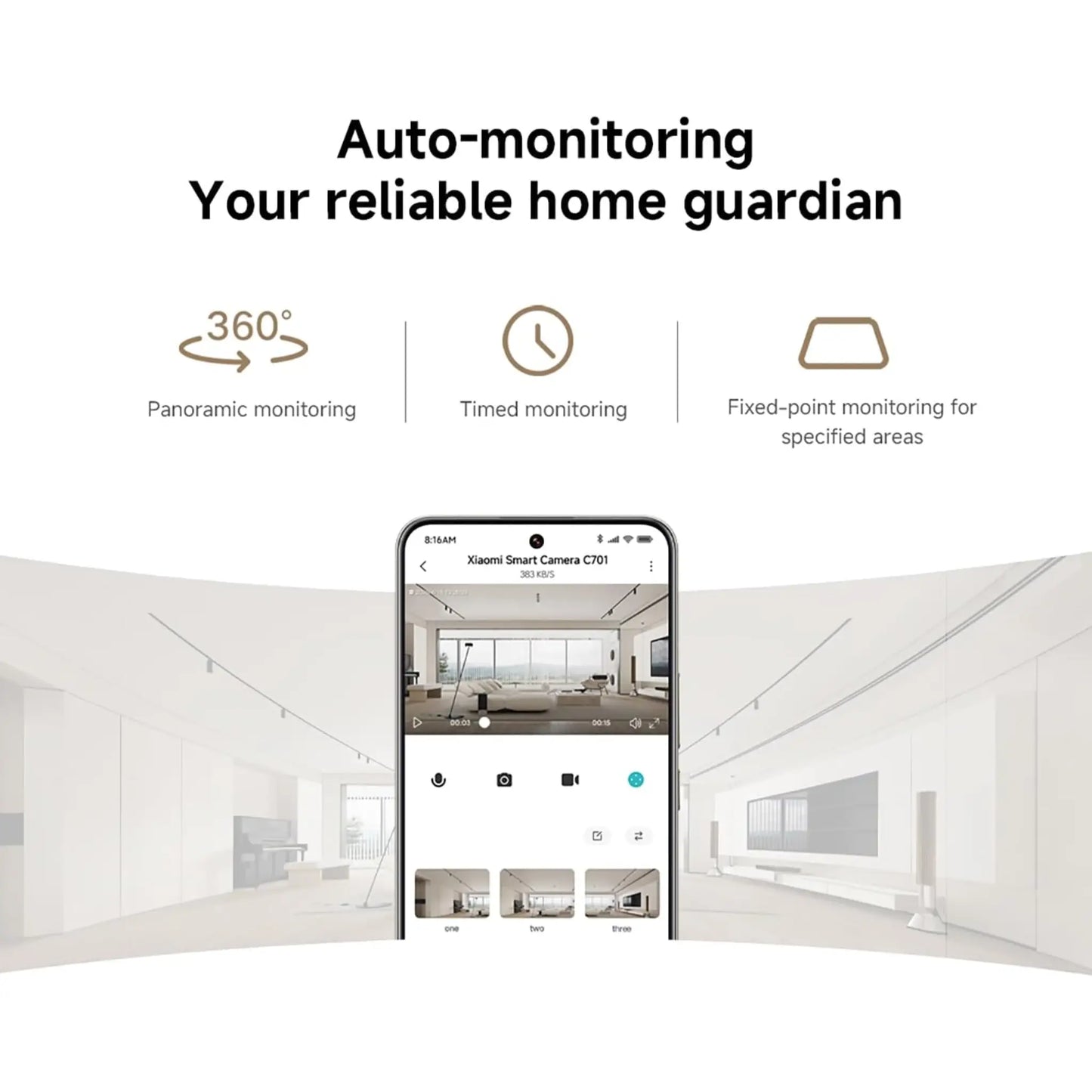 Xiaomi Smart Camera C701 8MP 4K HDR | AI Detection, Baby Cry & Pet Tracking | Indoor Security Camera