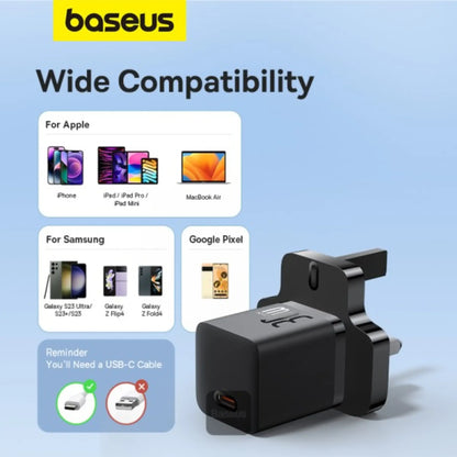 Baseus GaN5 30W Type‑C Mini Fast Charger UK Plug