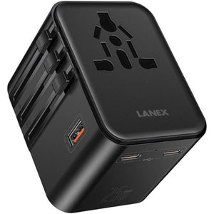 Lanex LC87 Travel Adaptor Black | Universal Travel Adapter