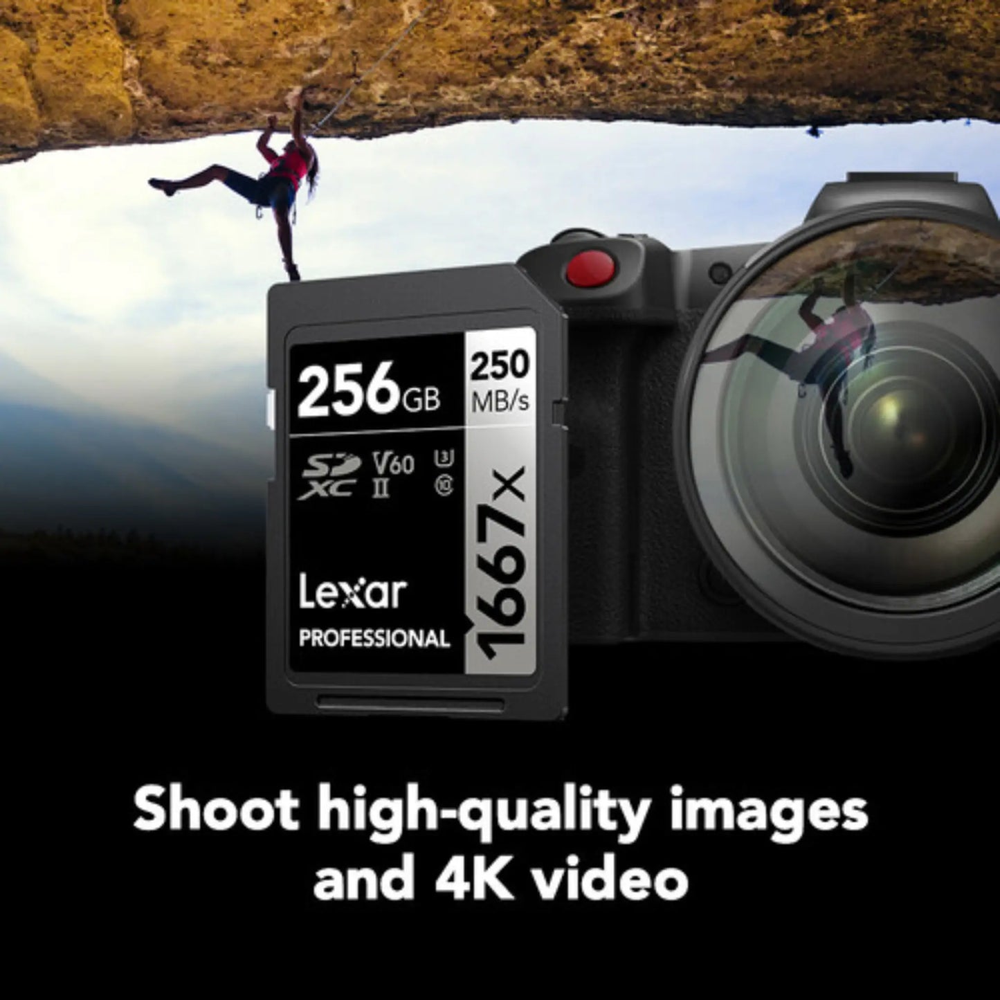Lexar 256GB Professional 1667x UHS-II SDXC Memory Card | 250MB/s Read Speed