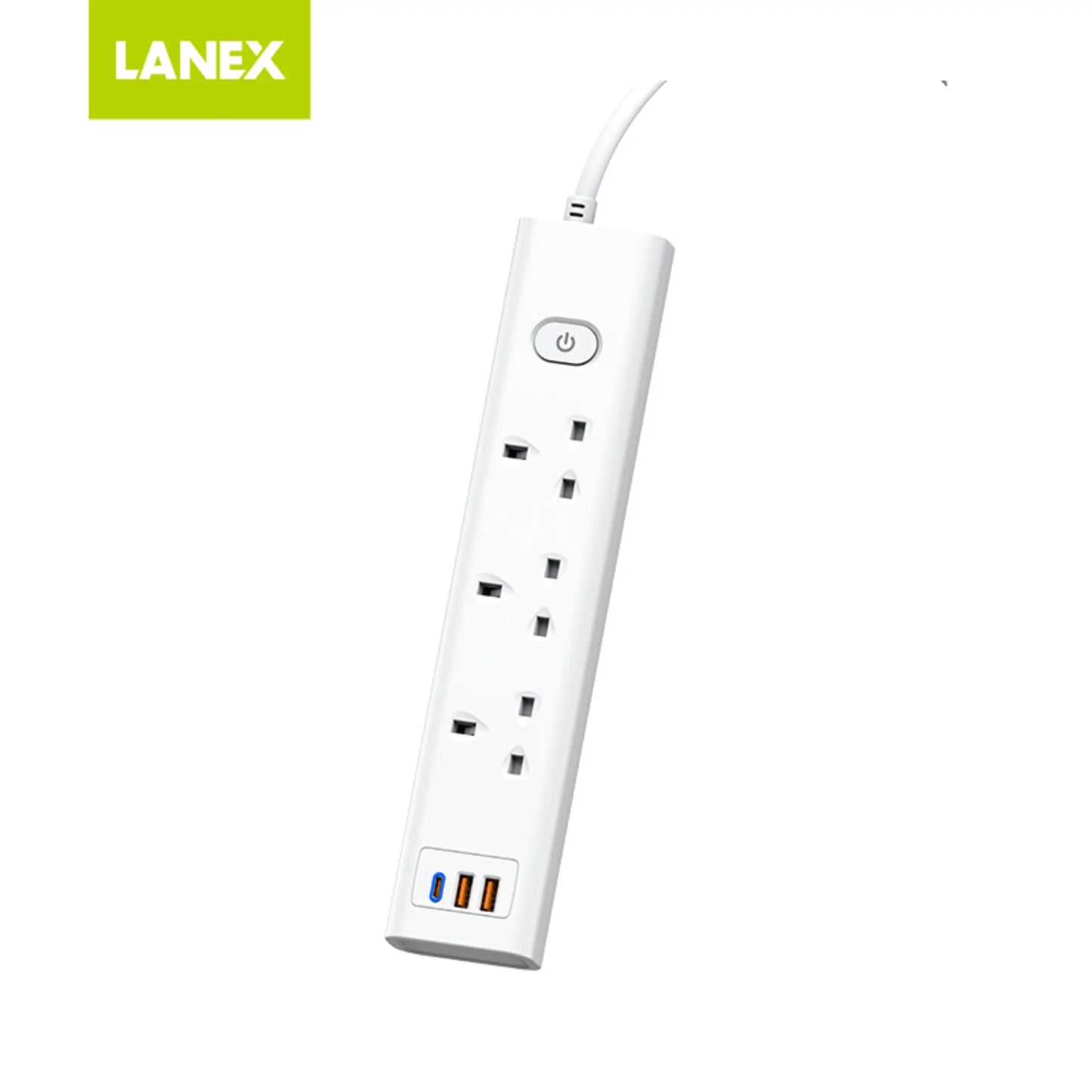 LANEX LC68U PD 3.0 QC 3.0 USB Power Socket Extension with USB-C & USB-A Ports