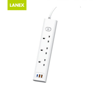 LANEX LC68U PD 3.0 QC 3.0 USB Power Socket Extension with USB-C & USB-A Ports