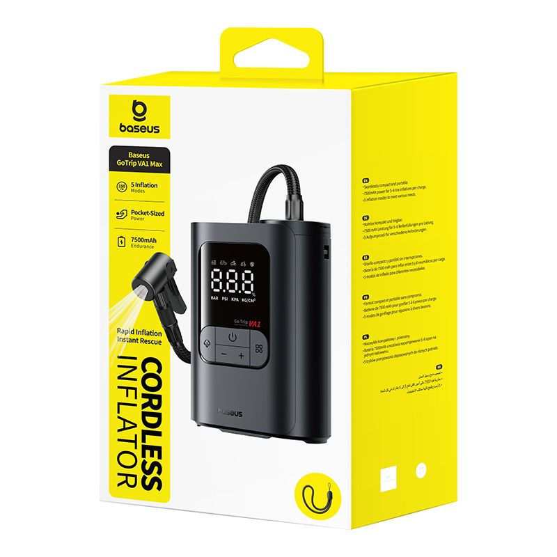 Baseus GoTrip VA1 Max and VA1 Pro Car Air Pump 7500mAh Portable Tire Inflator – Fast 100W Air Compressor