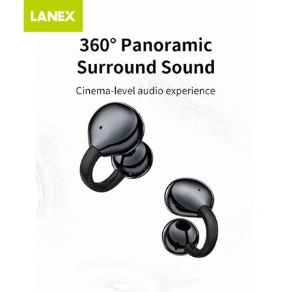 Lanex X11 Ear Clip Wireless Earphones Gray – HiFi Sound, Ultra Light, Smart Touch