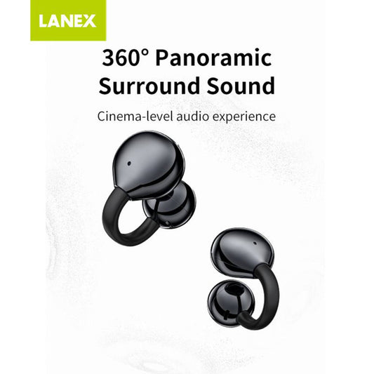 Lanex X11 Ear Clip Wireless Earphones Gray – HiFi Sound, Ultra Light, Smart Touch