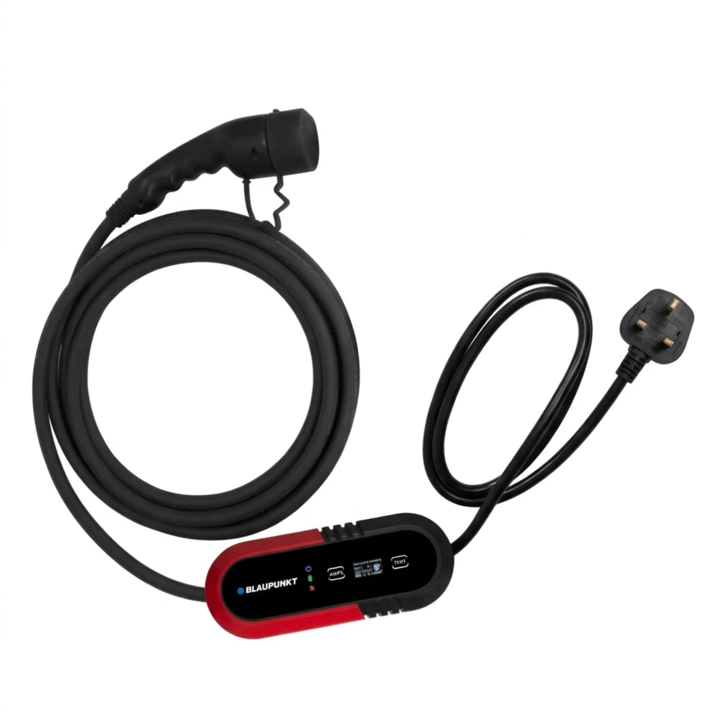 Blaupunkt P1PM2T2 Portable EV Charger 3.7KW Type 2 | 230V 8-16A Electric Car Charger