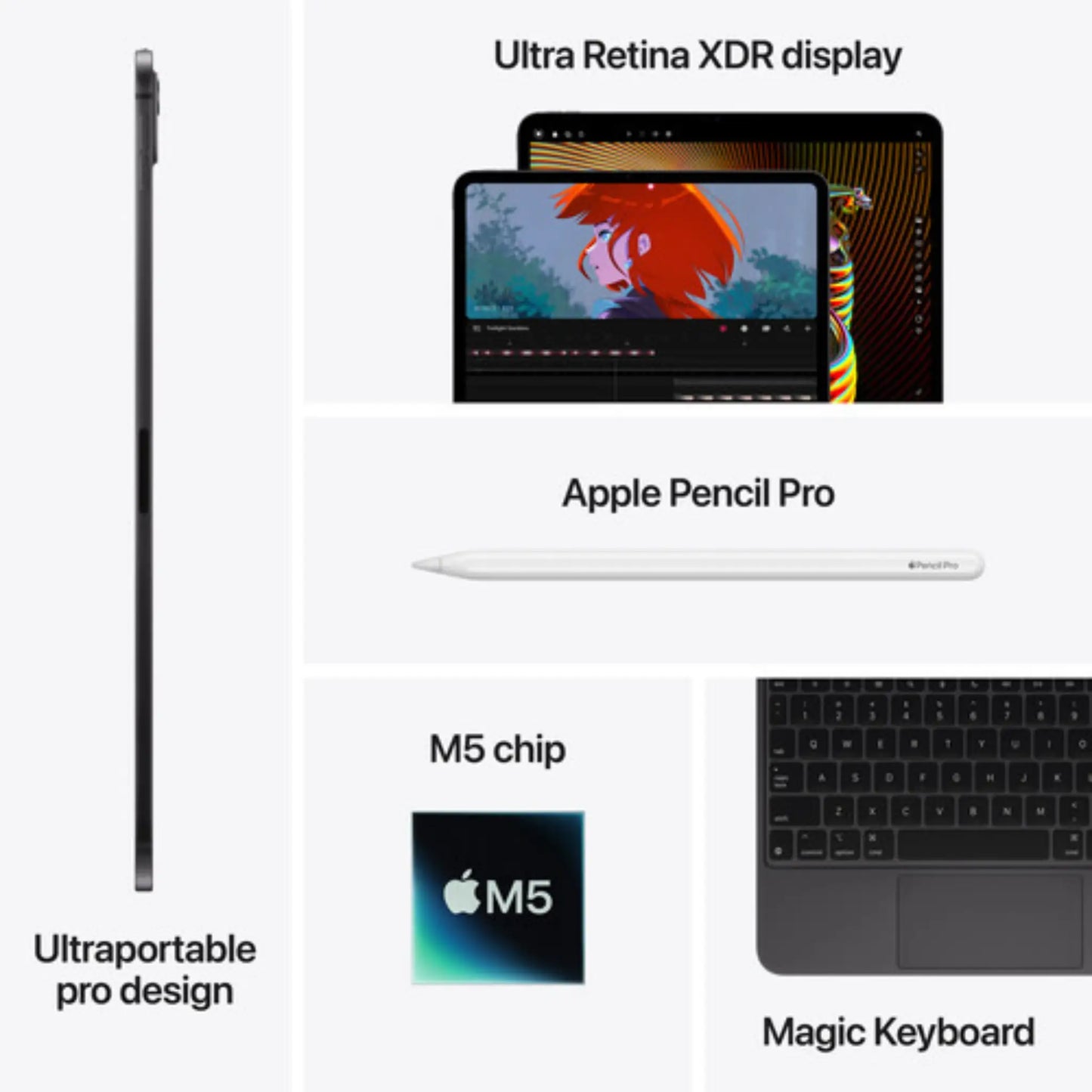 Apple 13-Inch iPad Pro M5 Chip 256GB Wi-Fi Space Black | Ultra Retina XDR OLED