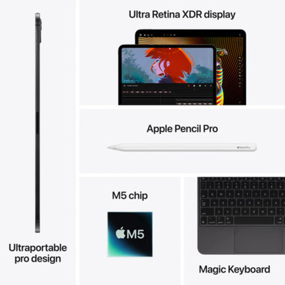 Apple 13-Inch iPad Pro M5 Chip 256GB Wi-Fi Space Black | Ultra Retina XDR OLED