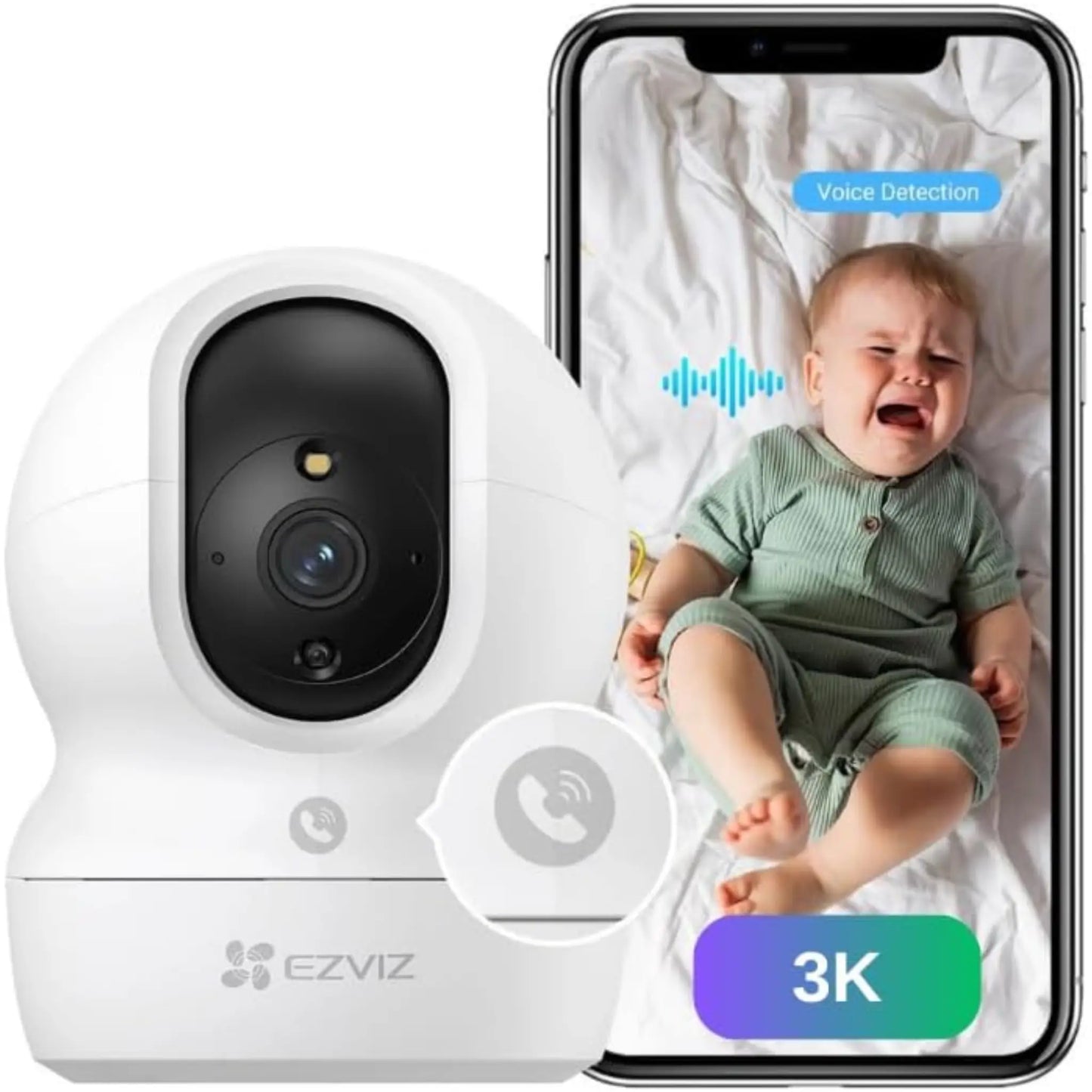 EZVIZ H6c Pro 3K 5MP WiFi Security Camera Pan & Tilt
