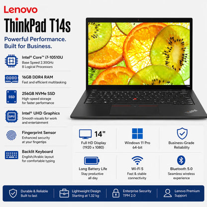 Lenovo ThinkPad T14s Gen 1 Intel® Core™ i7-10510U | 16GB DDR4 RAM