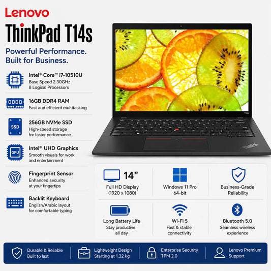 Lenovo ThinkPad T14s Gen 1 Intel® Core™ i7-10510U | 16GB DDR4 RAM