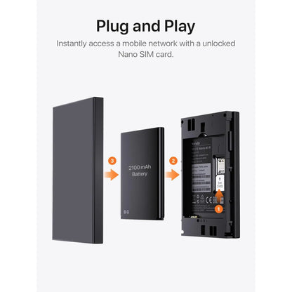 Tenda MF3 4G LTE Mobile Wi-Fi 6 Router | 300Mbps Portable Hotspot