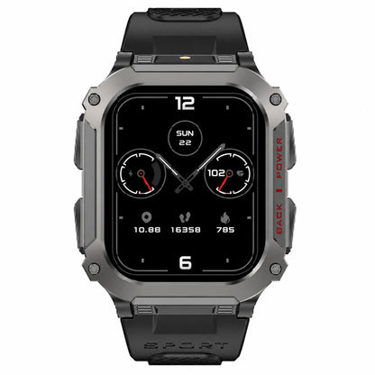 Hezire H-Watch Commando Black Smartwatch | Rugged Outdoor Bluetooth Calling Watch | HEZ-SW-06