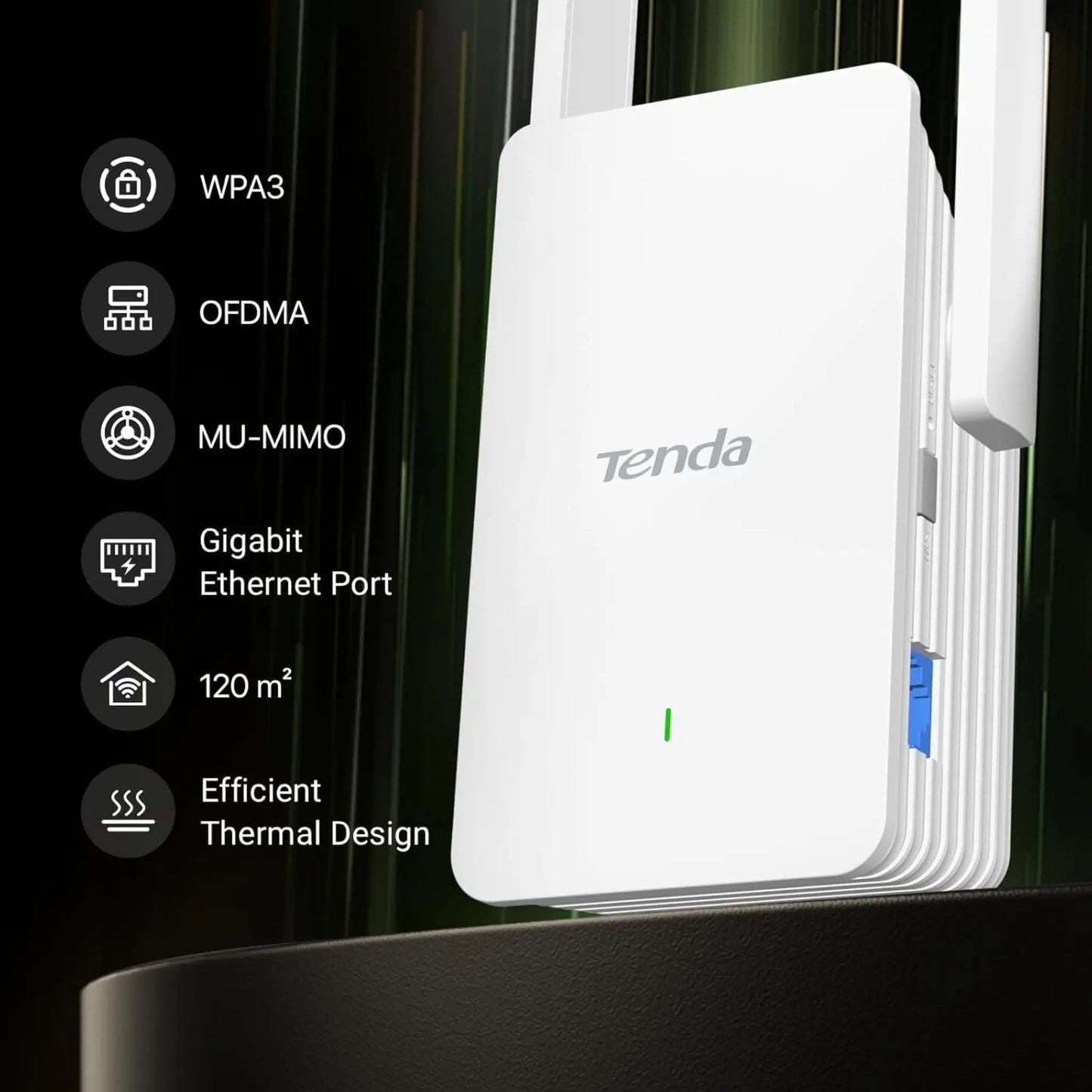 Tenda AX1500 A23 Wi-Fi 6 Range Extender | Dual Band Gigabit Repeater