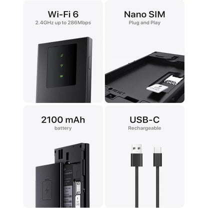 Tenda MF3 4G LTE Mobile Wi-Fi 6 Router | 300Mbps Portable Hotspot