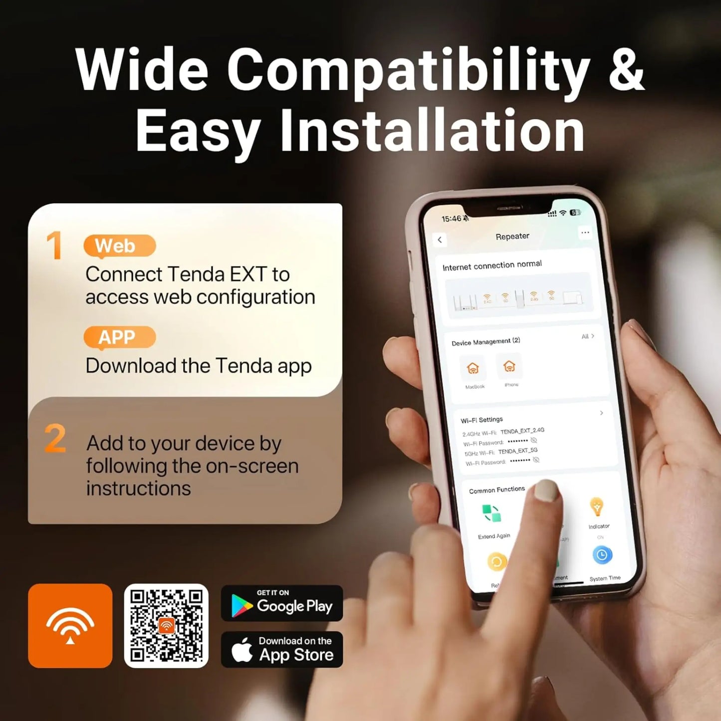Tenda AX1500 A23 Wi-Fi 6 Range Extender | Dual Band Gigabit Repeater