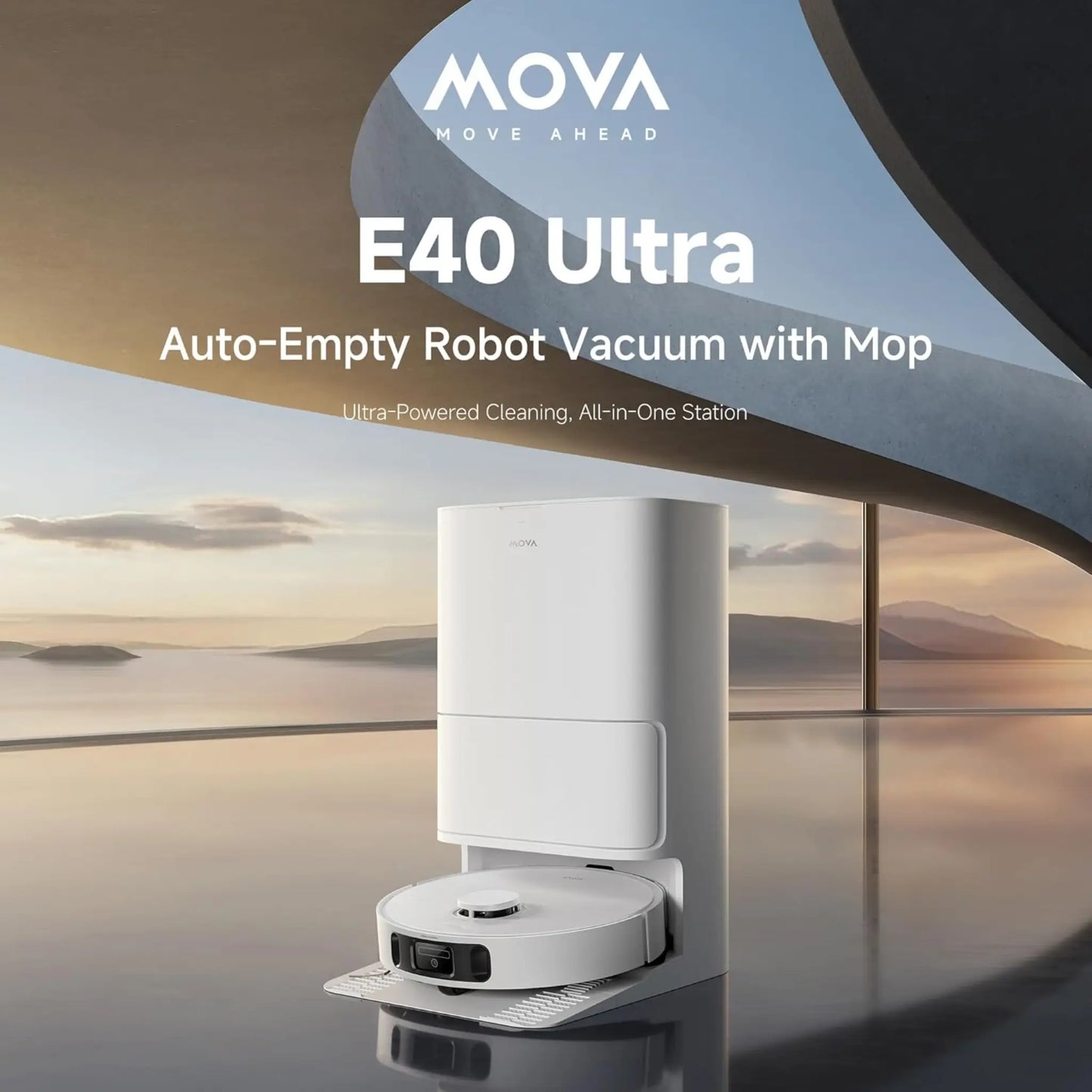 MOVA E40 Ultra Robot Vacuum | 19,000Pa Smart Vacuum & Mop