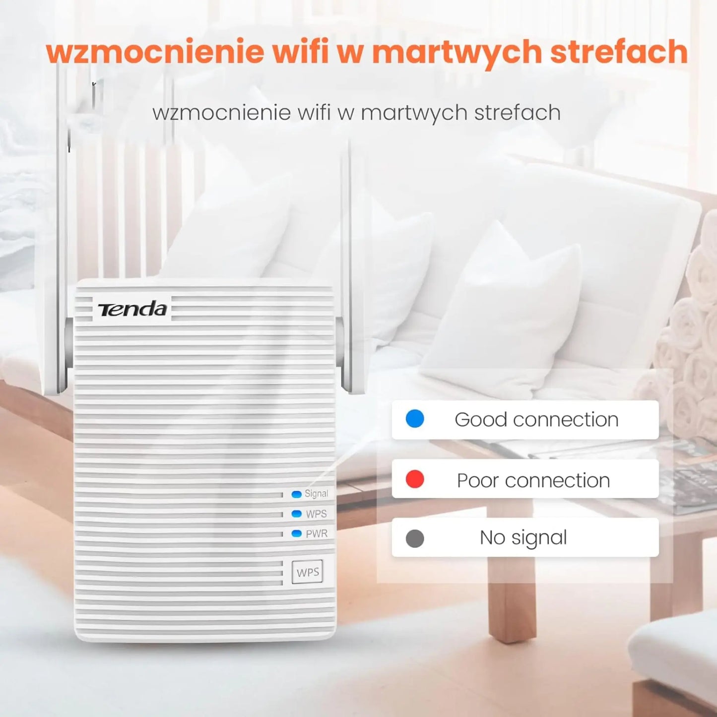 Tenda (A18-AC1200) WiFi 6 Range Extender AX3000 Dual-Band Gigabit AP Mode
