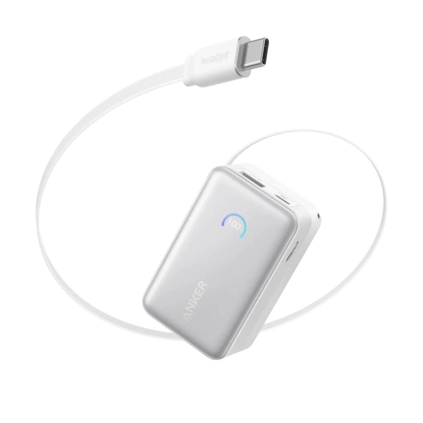 Anker Nano Power Bank 10K 45W with Retractable USB-C Cable | Fast Charging Portable Charger