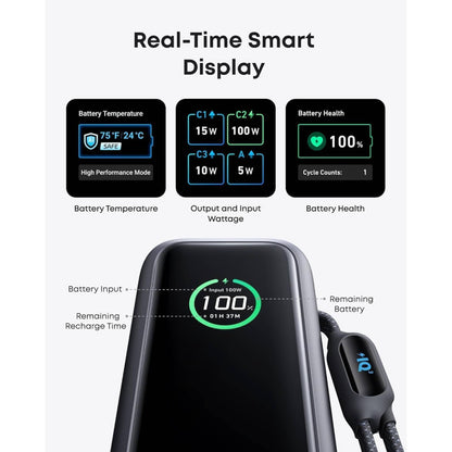 Anker Laptop Power Bank (25K, 165W, Built-In and Retractable Cables)