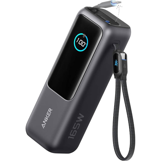 Anker Laptop Power Bank (25K, 165W, Built-In and Retractable Cables)