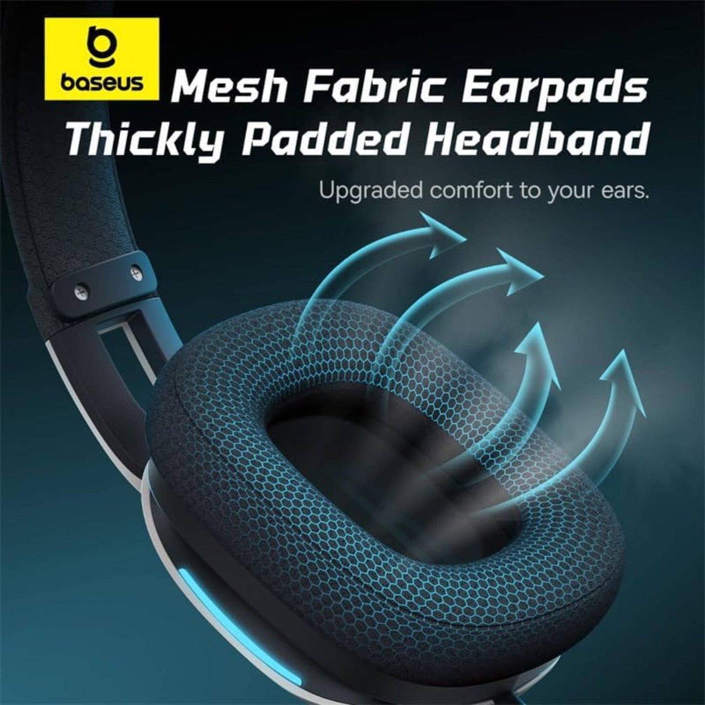 Baseus GoPlay 1 Max Gaming Wired Headphones, Moon White
