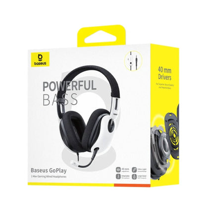Baseus GoPlay 1 Max Gaming Wired Headphones, Moon White