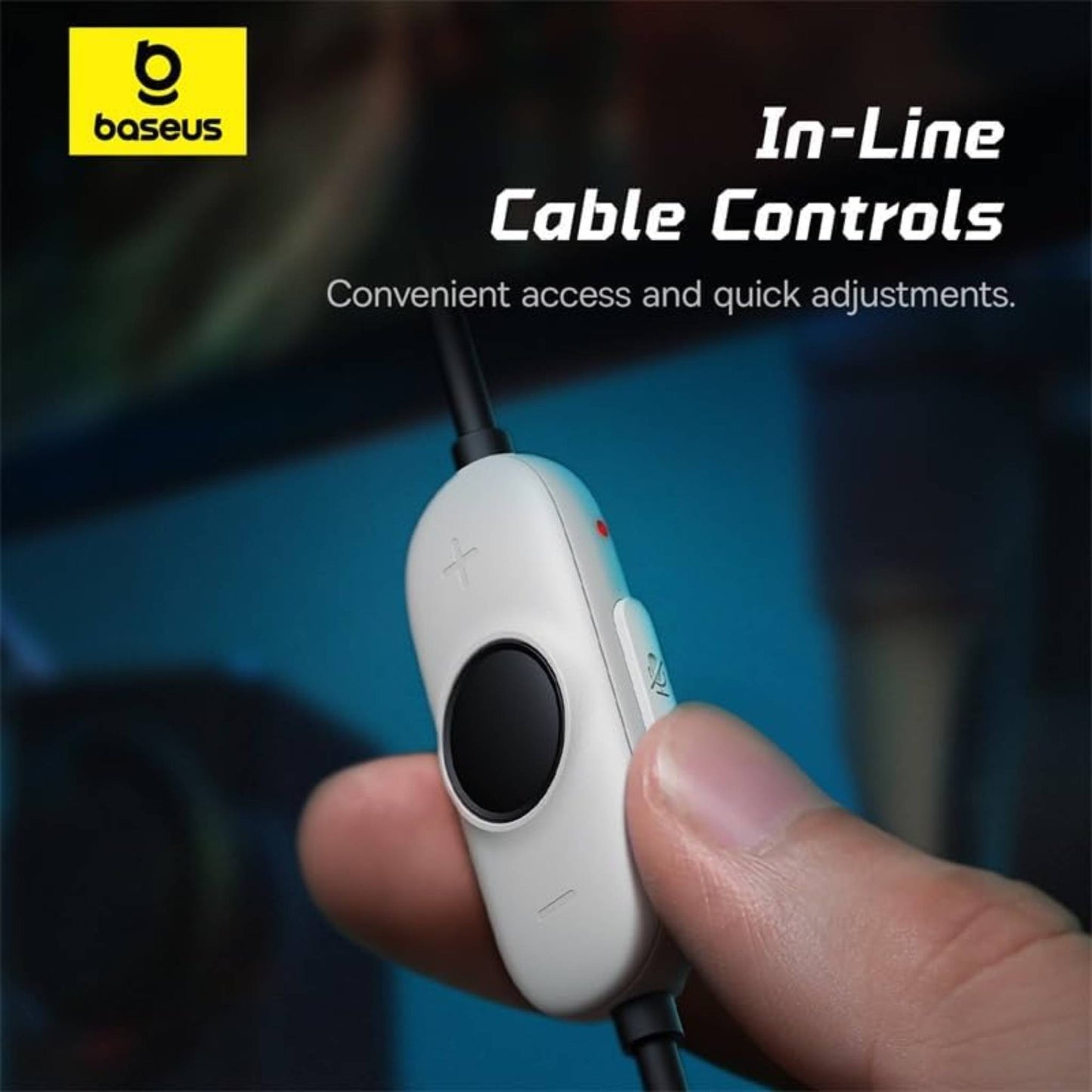 Baseus GoPlay 1 Max Gaming Wired Headphones, Moon White