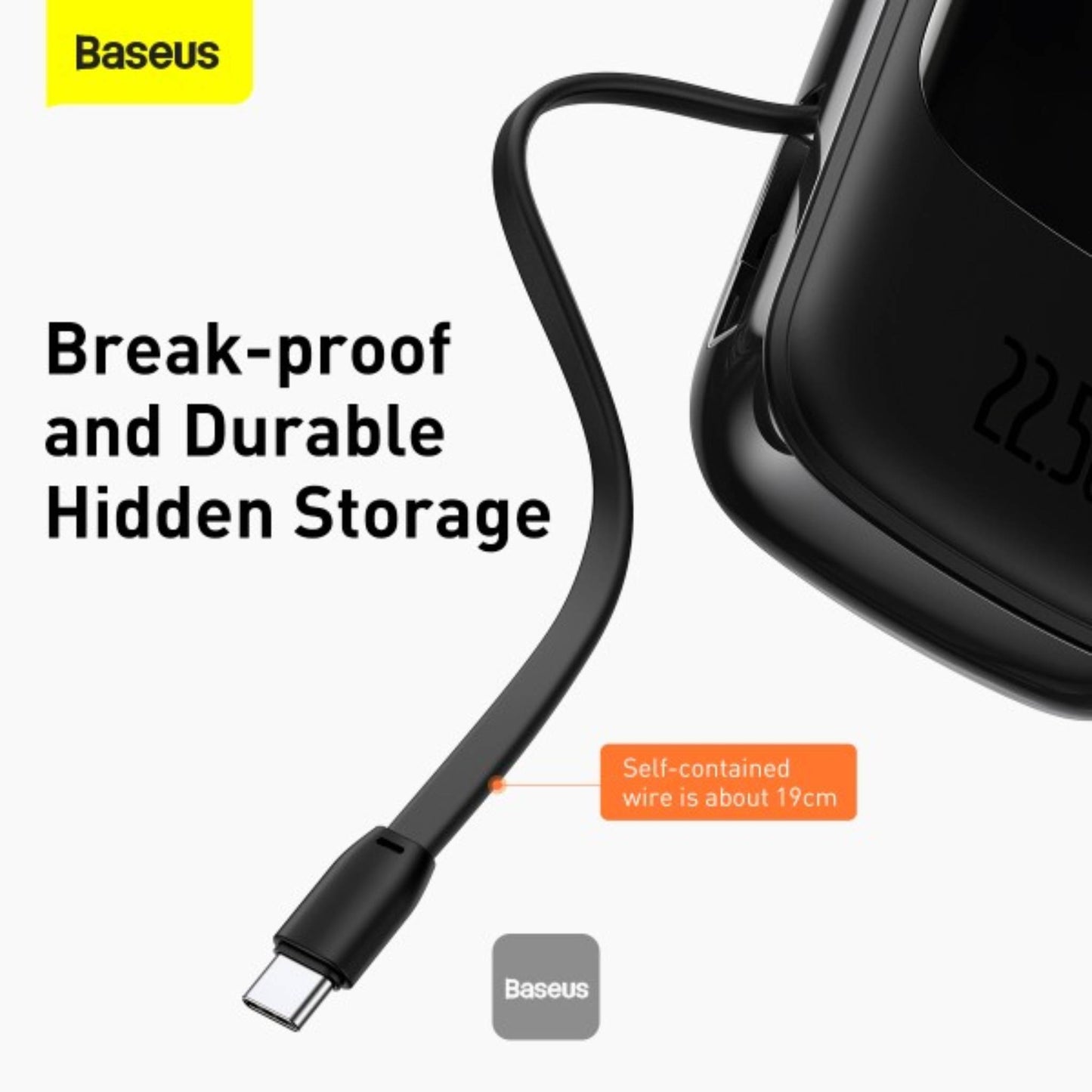 Baseus Qpow Pro Digital Display quick charging power bank 20000mAh 22.5W With Type-C Cable