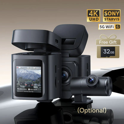 Baseus PrimeTrip VD1 Pro 4K Dash Cam – Solar Powered, STARVIS Night Vision, WiFi 6