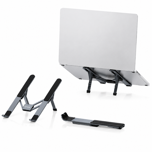 Lanex Laptop Stand Grey LZ32 – Foldable Adjustable Ergonomic Notebook Stand