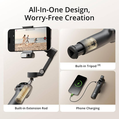 DJI Osmo Mobile 7P is a 3-axis gimbal stabilizer for iPhone and Android