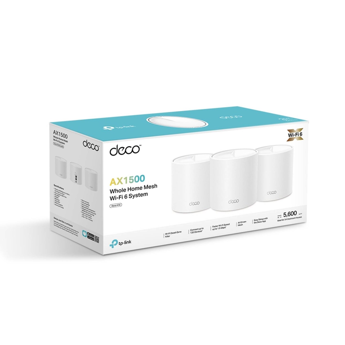 TP-Link Deco X10 AX1500 Mesh Wi-Fi 6 System with 3-PACK | Whole Home Coverage