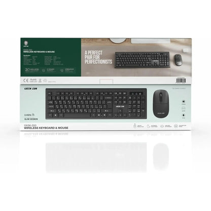 Green Lion GKM-200 Wireless Keyboard Mouse Combo Black