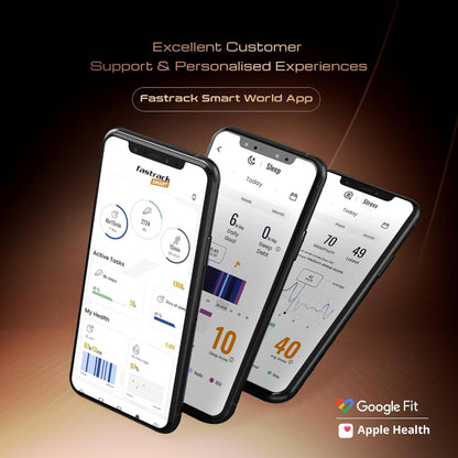 Titan Fastrack Horizon S1 Smartwatch, 1.96 inches AMOLED Display, Gun Metal Case with Black Silicone Strap