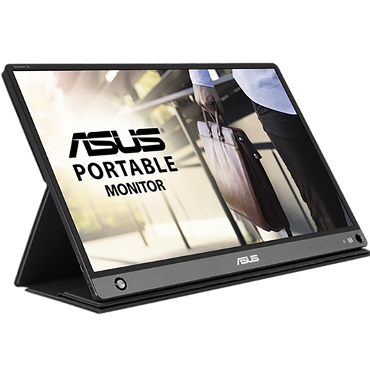 ASUS ZenScreen GO MB16AHP Portable USB Type-C Monitor - 16 inch (15.6 inch viewable), Full HD, Built-in Battery, USB Type-C, Micro-HDMI, Flicker Free, Blue Light Filter
