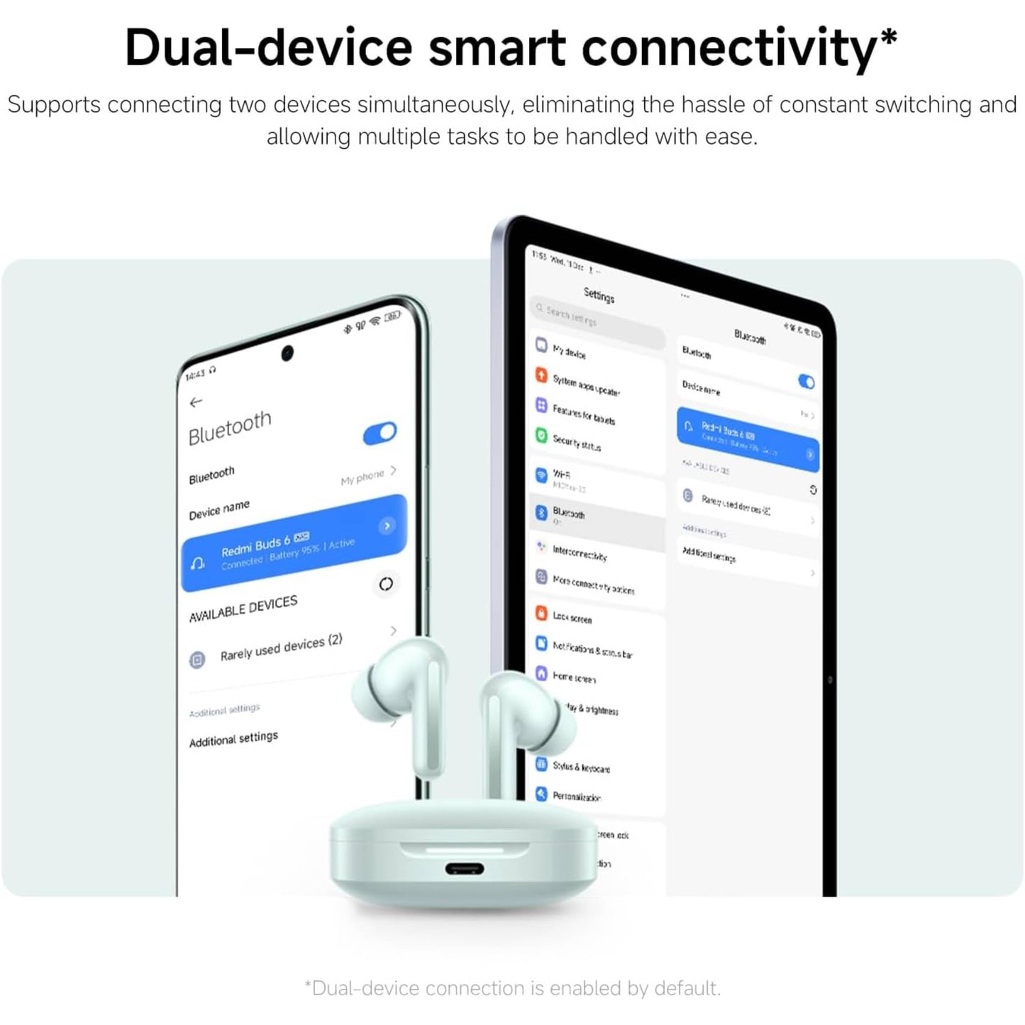 Xiaomi Redmi Buds 6 – Smart Noise-Cancelling Wireless Earbuds | Night Black