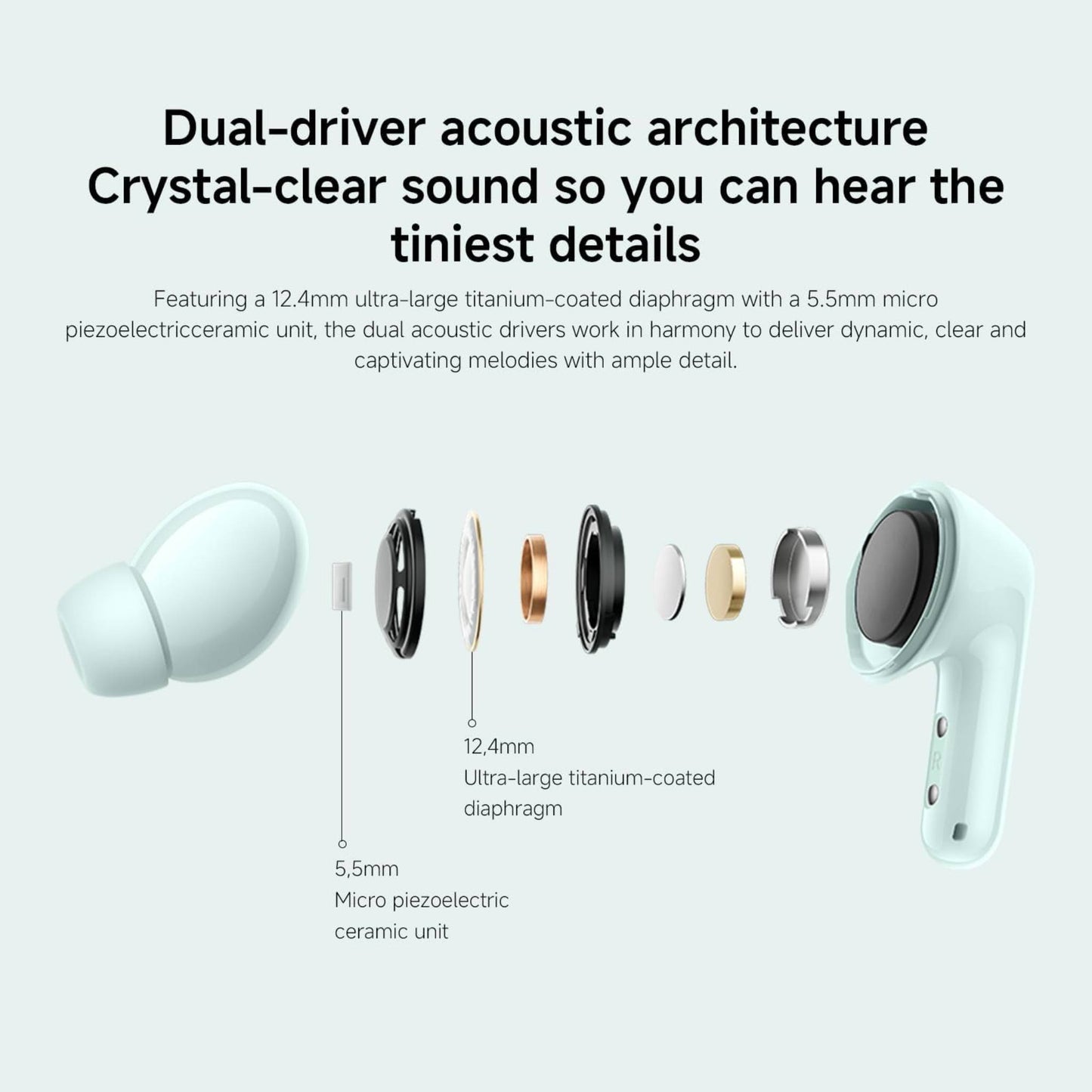 Xiaomi Redmi Buds 6 – Smart Noise-Cancelling Wireless Earbuds | Night Black