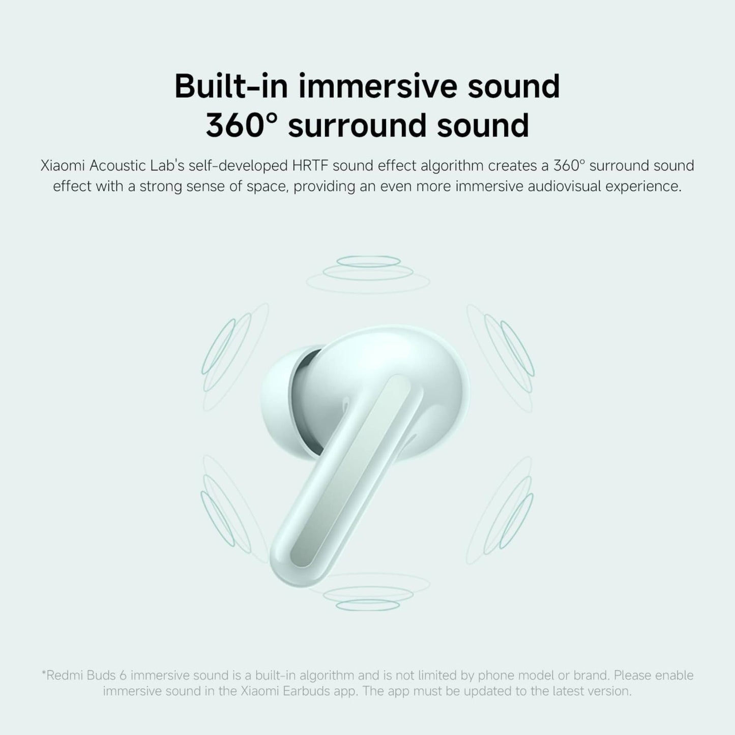 Xiaomi Redmi Buds 6 – Smart Noise-Cancelling Wireless Earbuds | Night Black